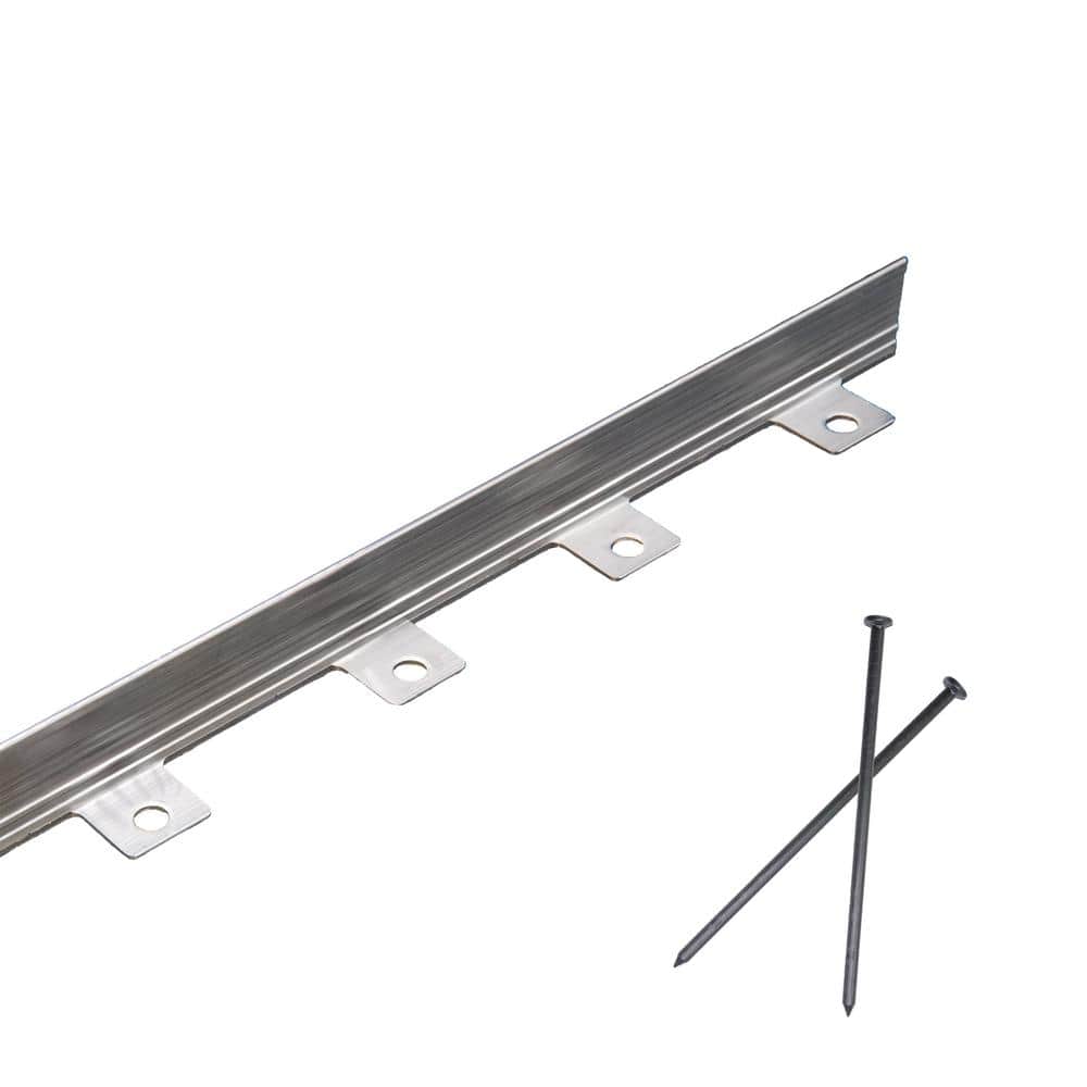40 ft. L x 1.24 W x 1.74 in. H Aluminum Mill No-Dig Landscape and Paver Edging - Hercitys