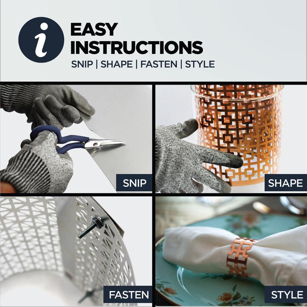 1 ft. x 2 ft. Aluminum Champagne Bronze Lincane Sheet - Hercitys