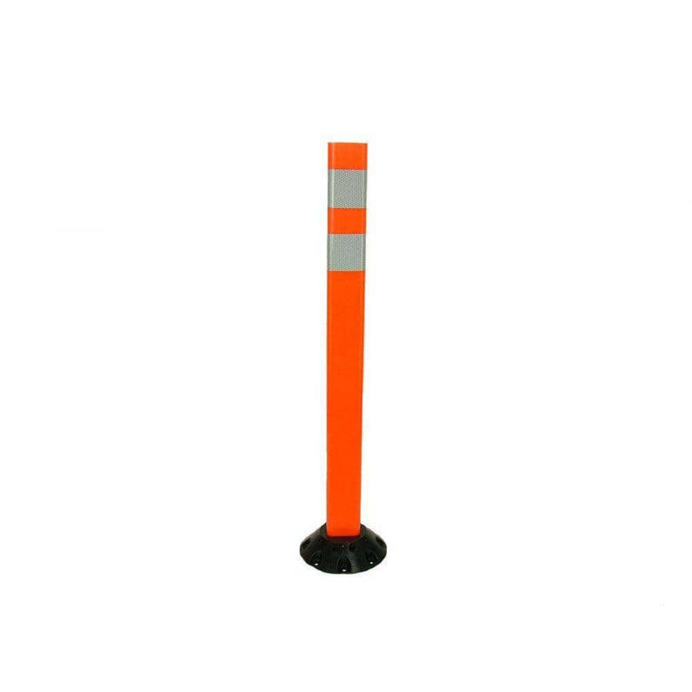 36 in. Repo Delineator Post Workzone Orange Delineator Post and Base - Hercitys