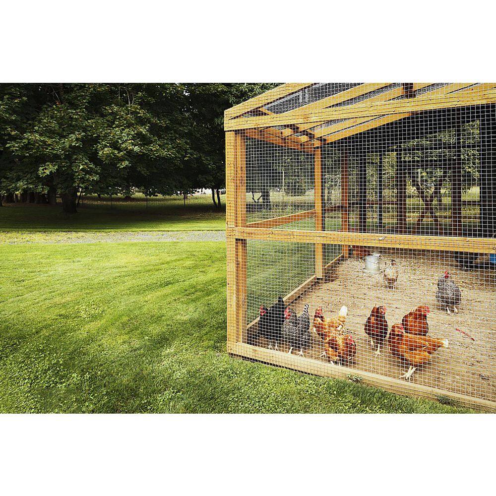 1/2 in. x 48 in. x 50 ft. Hardware Cloth Welded Silver Metal Edging Hot-Dip Galvanized Chicken Wire Fence Garden Plant - Hercitys