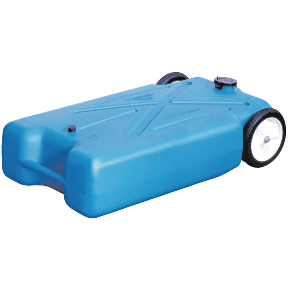 22 Gal. Polyethylene Tote-Along RV Waste Tank with Heavy-Duty Wheels - Hercitys