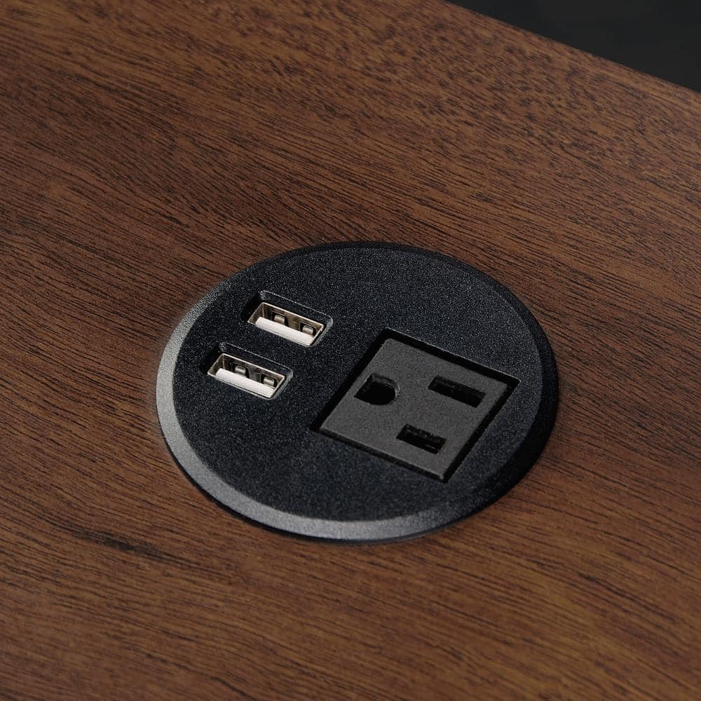 .039 in. Black Computer Desk Power Grommet - Hercitys