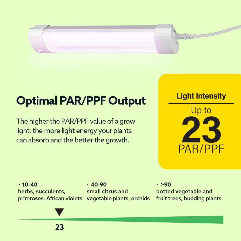 1 ft. 12-Watt White LED 3 Adjustable Spectrum w/Remote Control Linkable Plant Grow Light Fixture White Adjustable Light - Hercitys