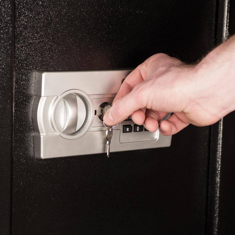 0.35 cu. ft. Steel Wall Safe with Electronic Lock, Black - Hercitys