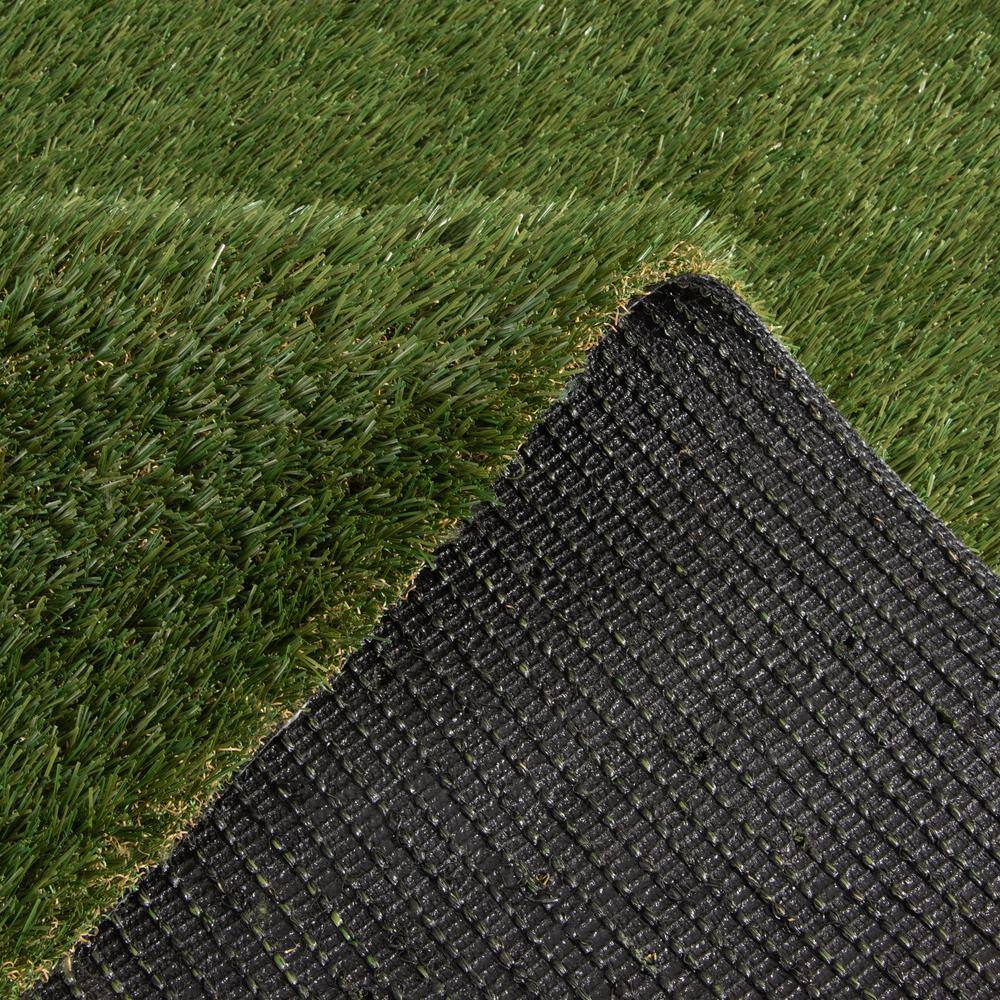 56 oz. 5 ft. x 7 ft. Field/Olive Green Artificial Grass Rug - Hercitys