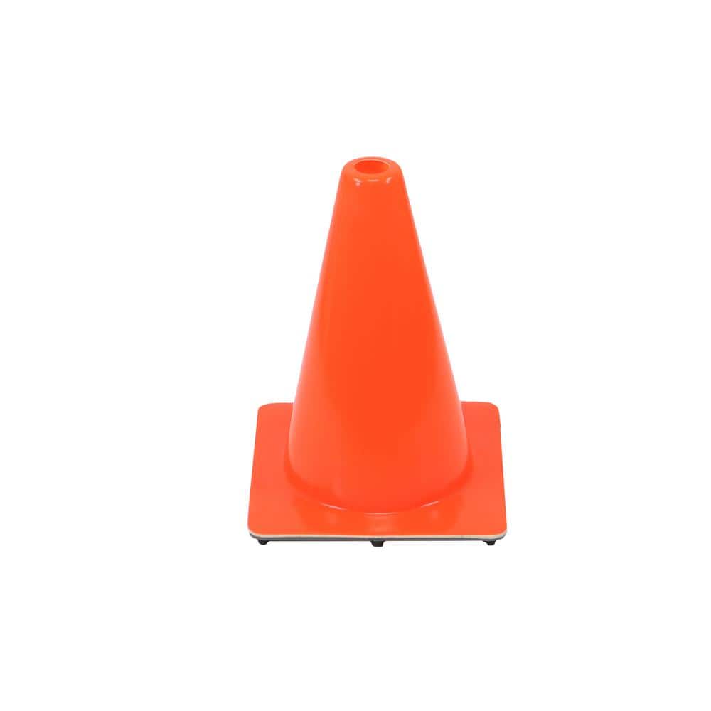 12 in. Orange PVC Injection Molded Safety Cone with Orange Base - Hercitys