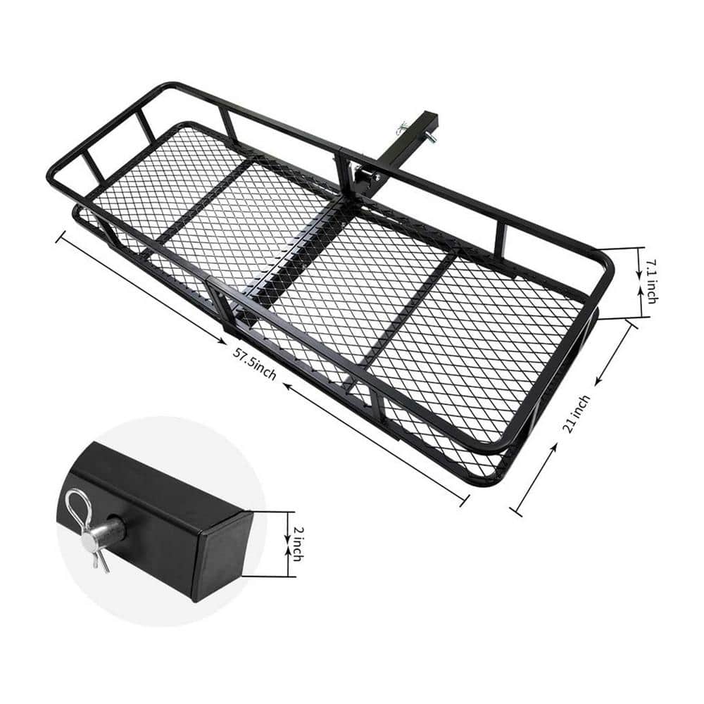 500 Pound Capacity Folding Steel Mesh Cargo Carrier Luggage Basket - Hercitys