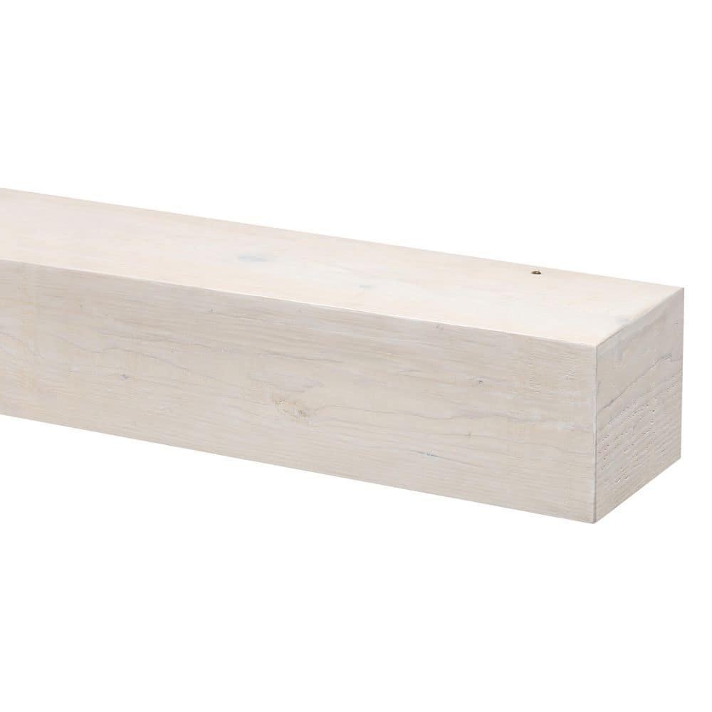 48 in. White Timber Mantel Shelf - Hercitys