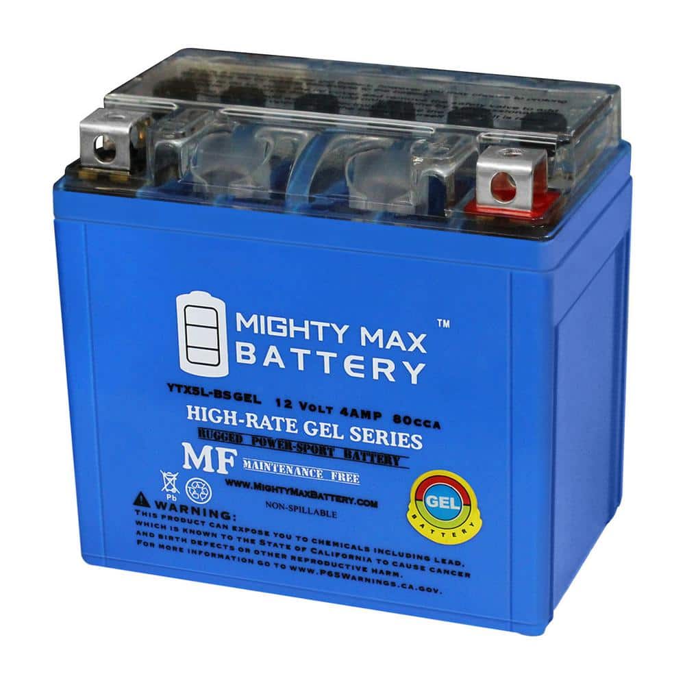 12-Volt 4 Ah 80 CCA GEL Rechargeable Sealed Lead Acid (SLA) Powersport Battery - Hercitys
