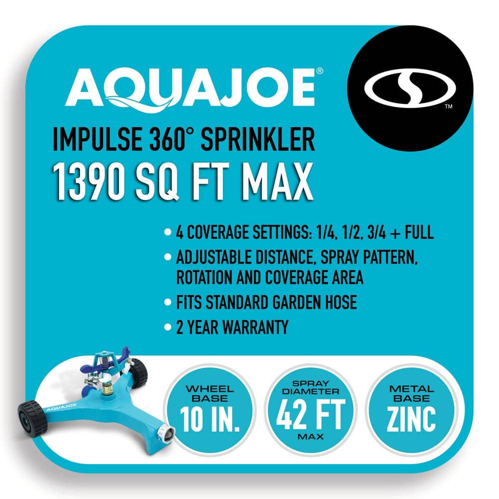 10 in. Indestructible Zinc Impulse 360-Degree Sprinkler - Hercitys