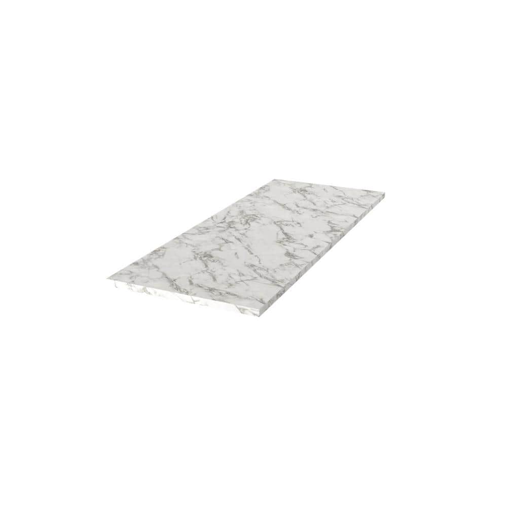 4 ft. L x 1-1/8 in . T Configurable Laminate Countertop in Matte Marmo Eracle with Square Edge - Hercitys