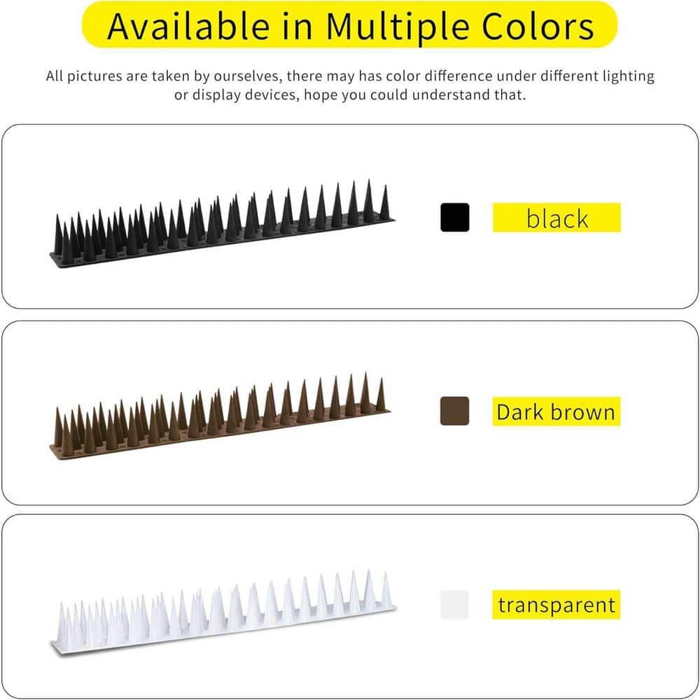 22 ft. Outdoor Bird Deterrent Spikes for Pigeons, Woodpeckers, Squirrels, Raccoons, and Cats - Hercitys