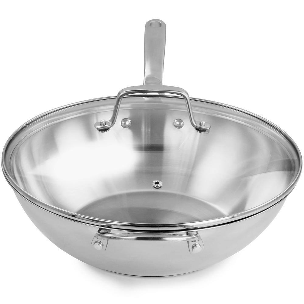 12 in. Stainless Steel Essential Pan with Lid - Hercitys