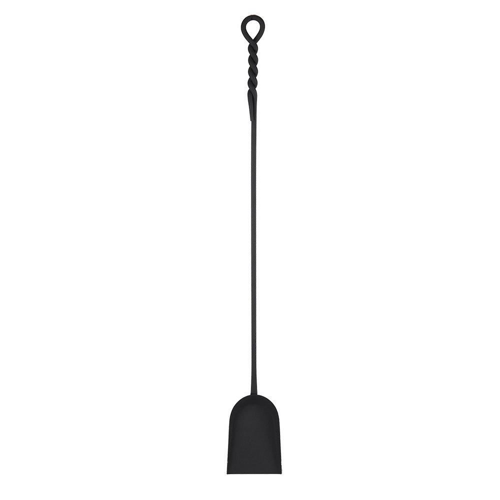 36 in. Tall Black Extra-Long Rope Design Fireplace Shovel - Hercitys