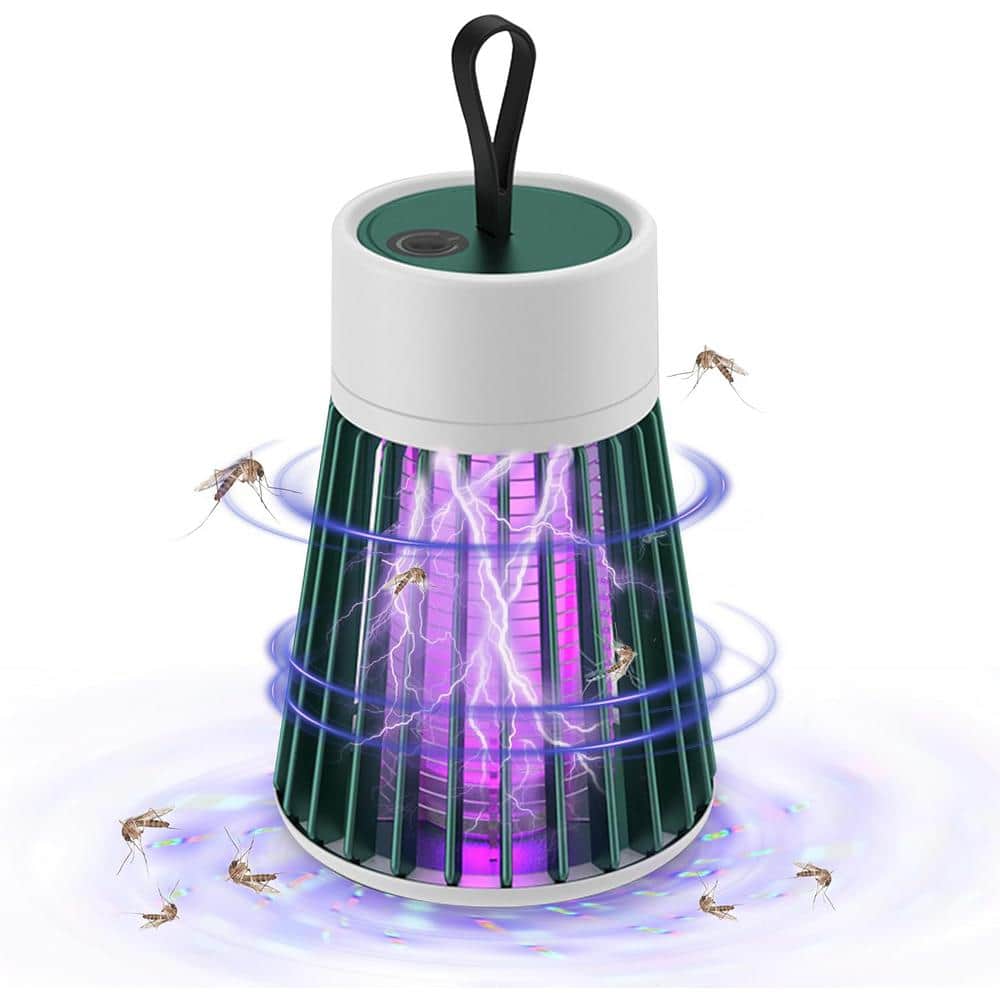 5-Watt Electronic Indoor/Outdoor Mosquito Repellent Bug Zapper Fly Trap Outdoor Traps Portable Flying Insect Trap, Green - Hercitys