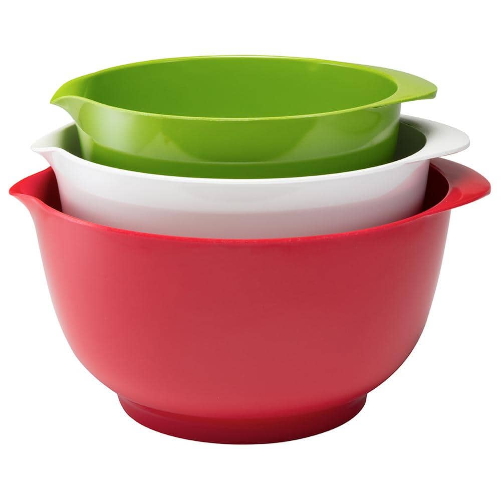 2, 3, and 4 l Melamine Mixing Bowl Set in Holiday Colors (Set of 3) - Hercitys