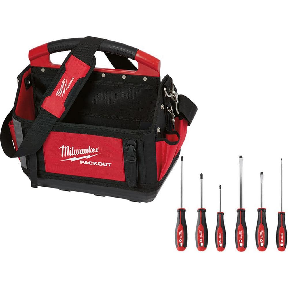 15 in. PACKOUT Tote with 6-Piece Screwdriver Set - Hercitys