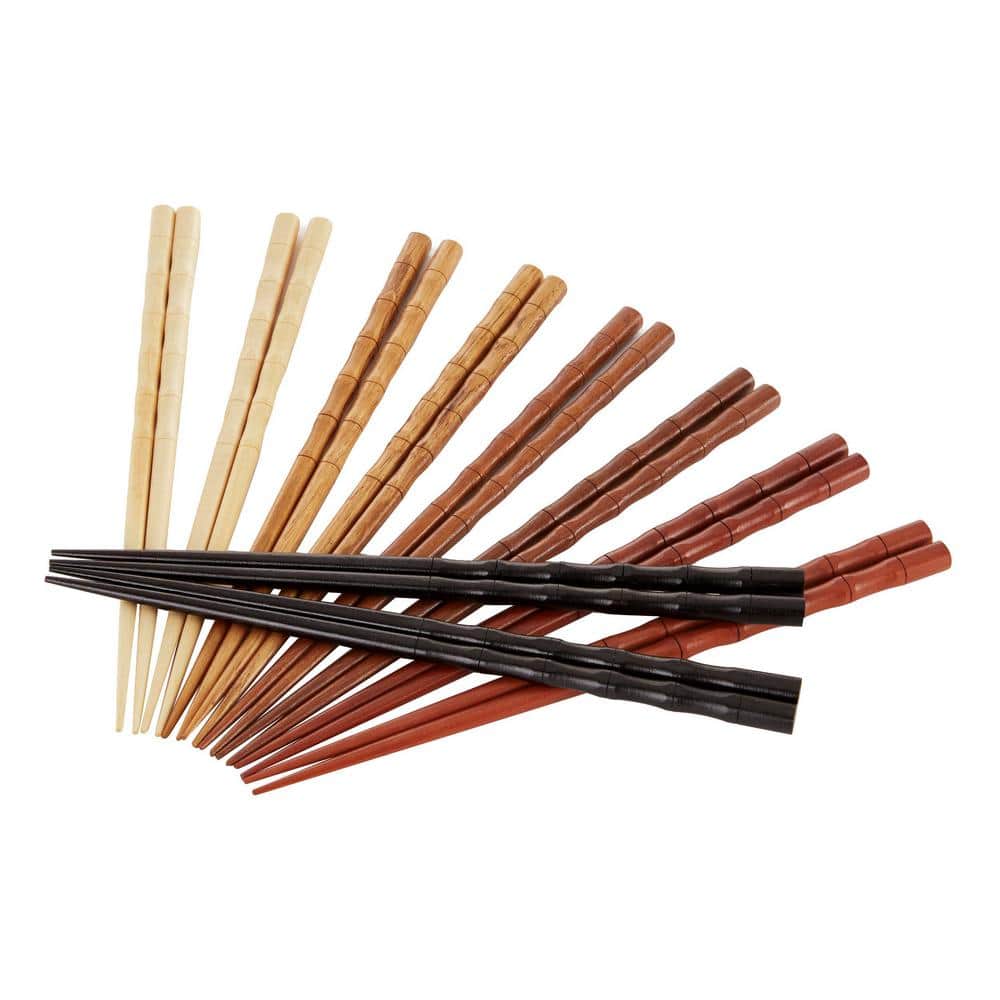 10 Pairs Bamboo Wooden Chopsticks - Hercitys
