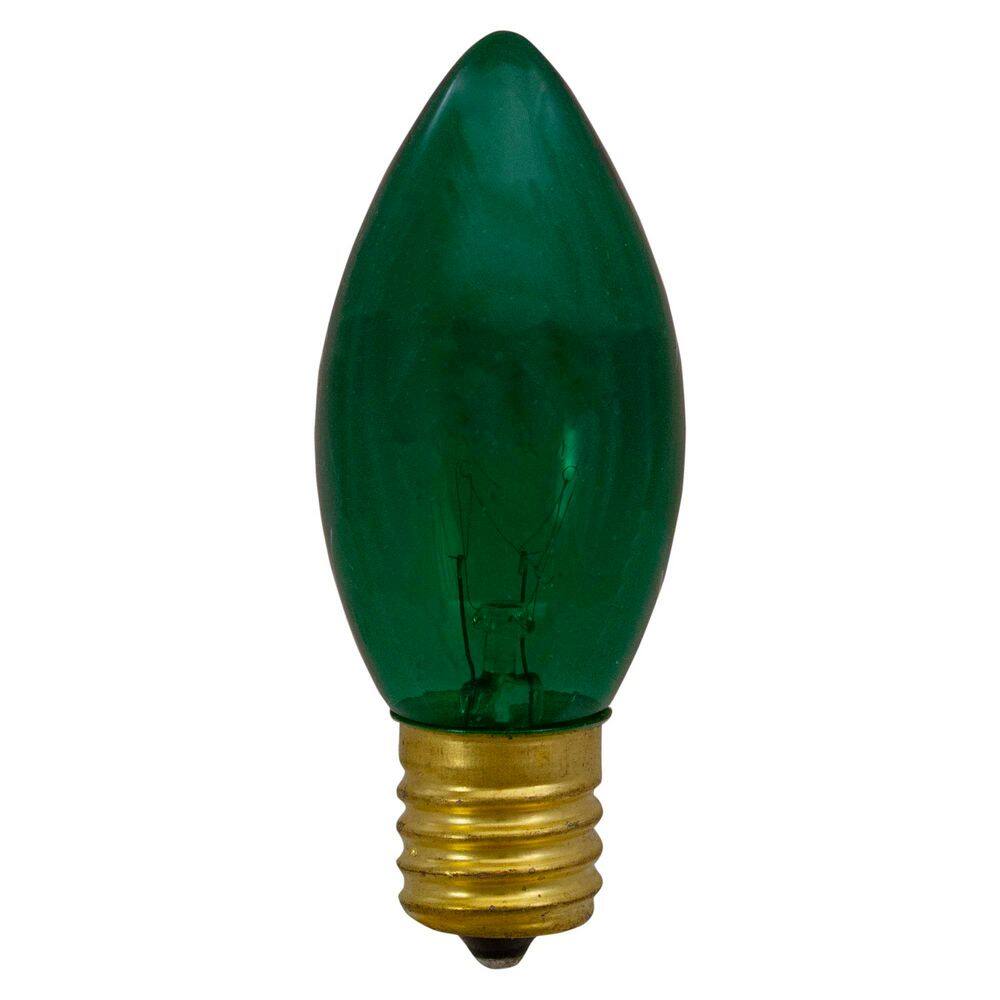 3 in. C9 Green Transparent Christmas Replacement Bulbs (Set of 4) - Hercitys