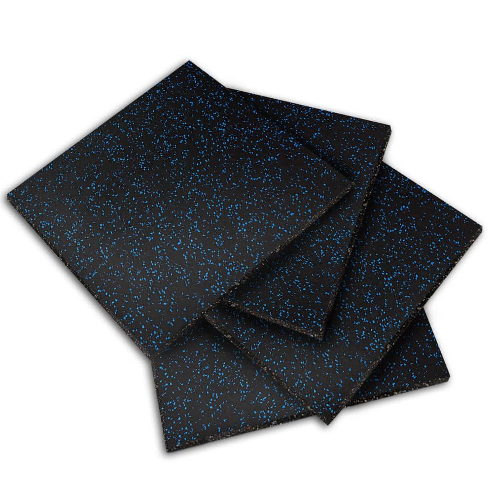 19.6 in. x 19.6 in. Gym Special Rubber Flooring Tiles, 4/5 in. T Interlocking Rubber Floor Tiles(10.76 sq. ft., 4-Tiles) - Hercitys