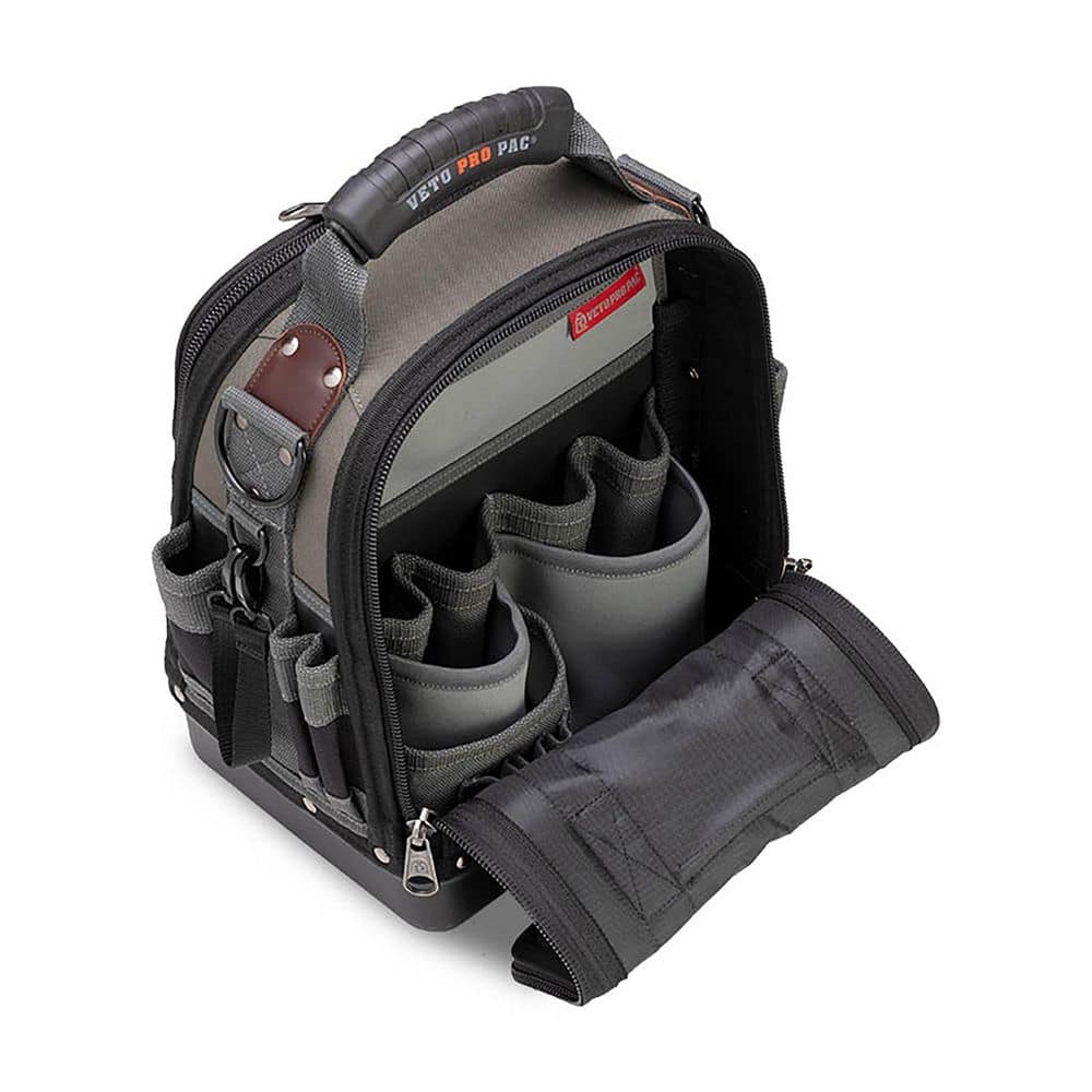 12 in. 44-Pocket Original Nylon Bag/Tote Padded Handle;Zippered Top;Shatterproof;Waterproof;Weatherproof;Shoulder Strap - Hercitys