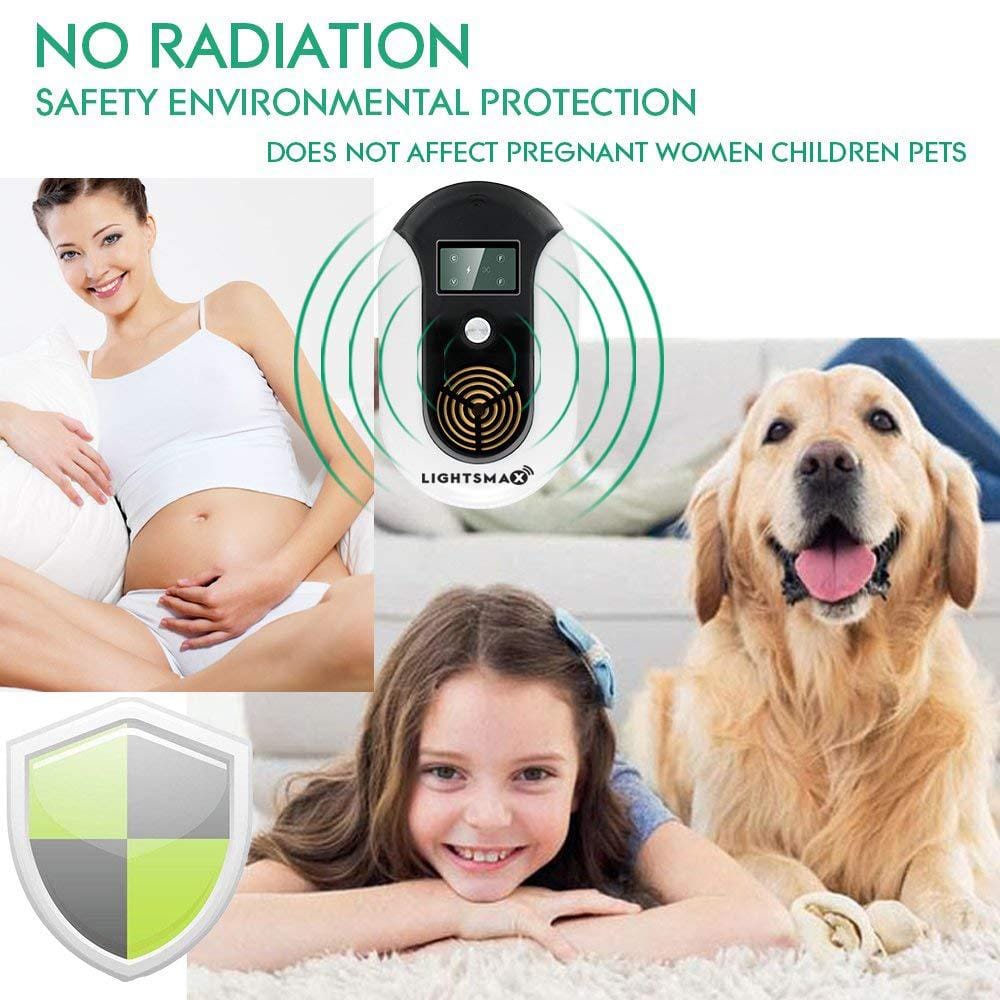 5-Watt Ultrasonic Electronic Indoor Pests Repeller Black Color - Hercitys