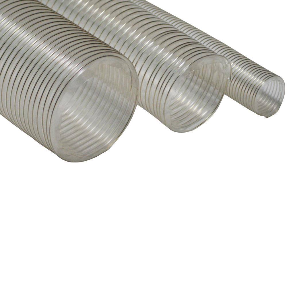 1.5 in. D x 25 ft. PVC Coil General Purpose Flexible Ducting in Clear - Hercitys