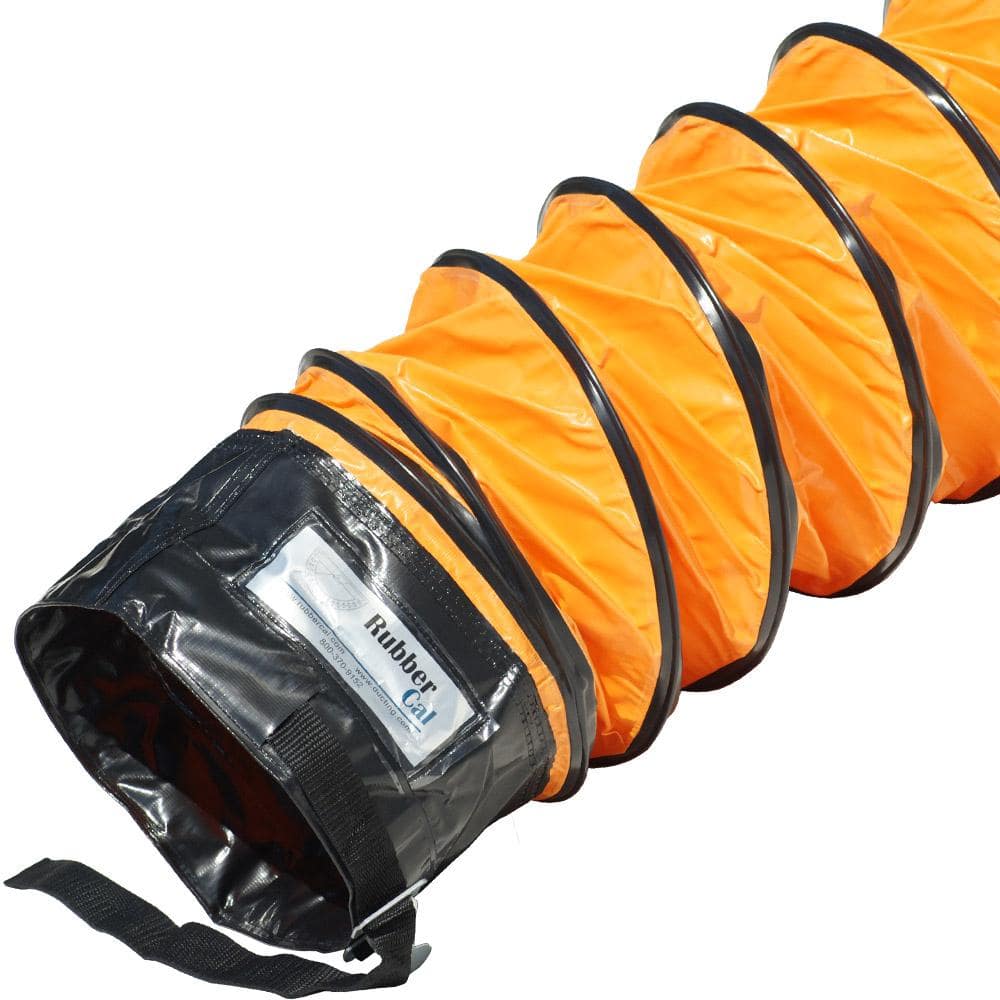 12 in. D x 25 ft. Air Ventilator Orange Coil – Flexible Ducting – Orange - Hercitys