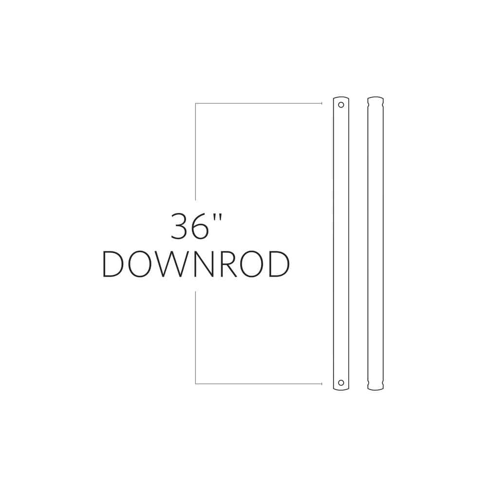 36 in. Titanium Extension Downrod, 1/2 in. Inside Diameter - Hercitys