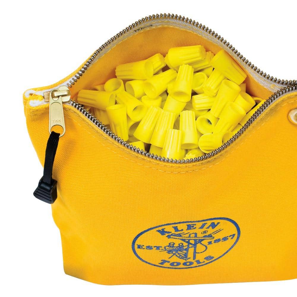 10 in. Consumables Yellow Canvas Zipper Bag - Hercitys