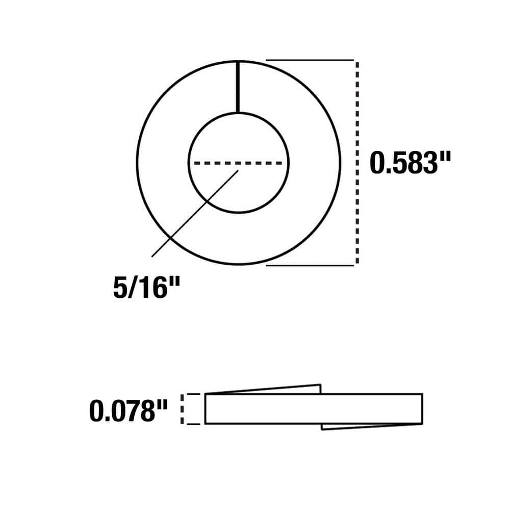 5/16 in. Galvanized Lock Washer (50-Pack) - Hercitys