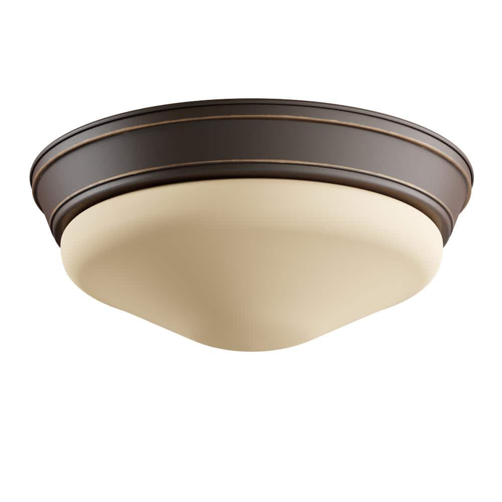 11 in. 1-Light Antique Bronze Integrated LED Flush Mount - Hercitys