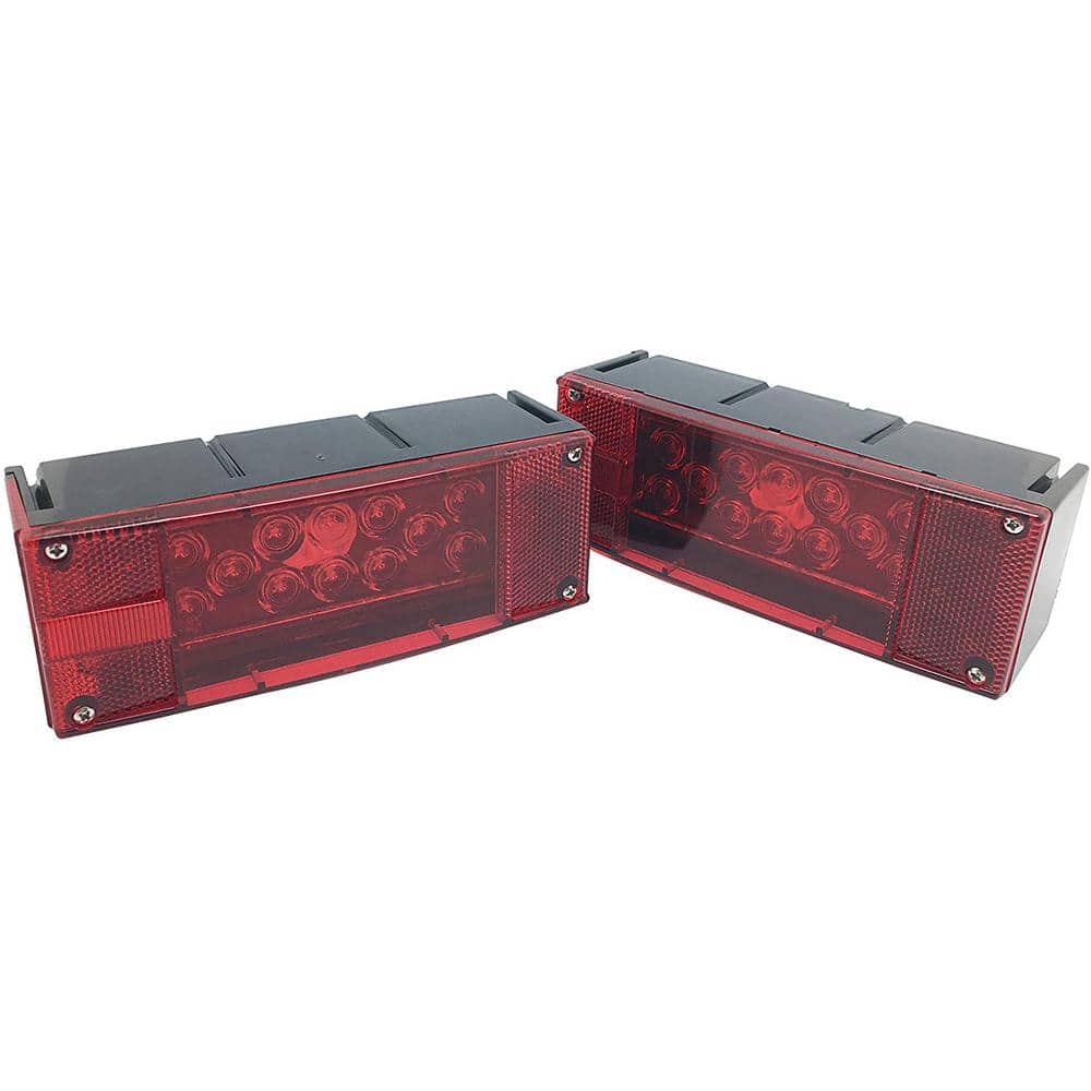 12-Volt LED Low Profile Submersible Rectangular Trailer Light Kit - Hercitys