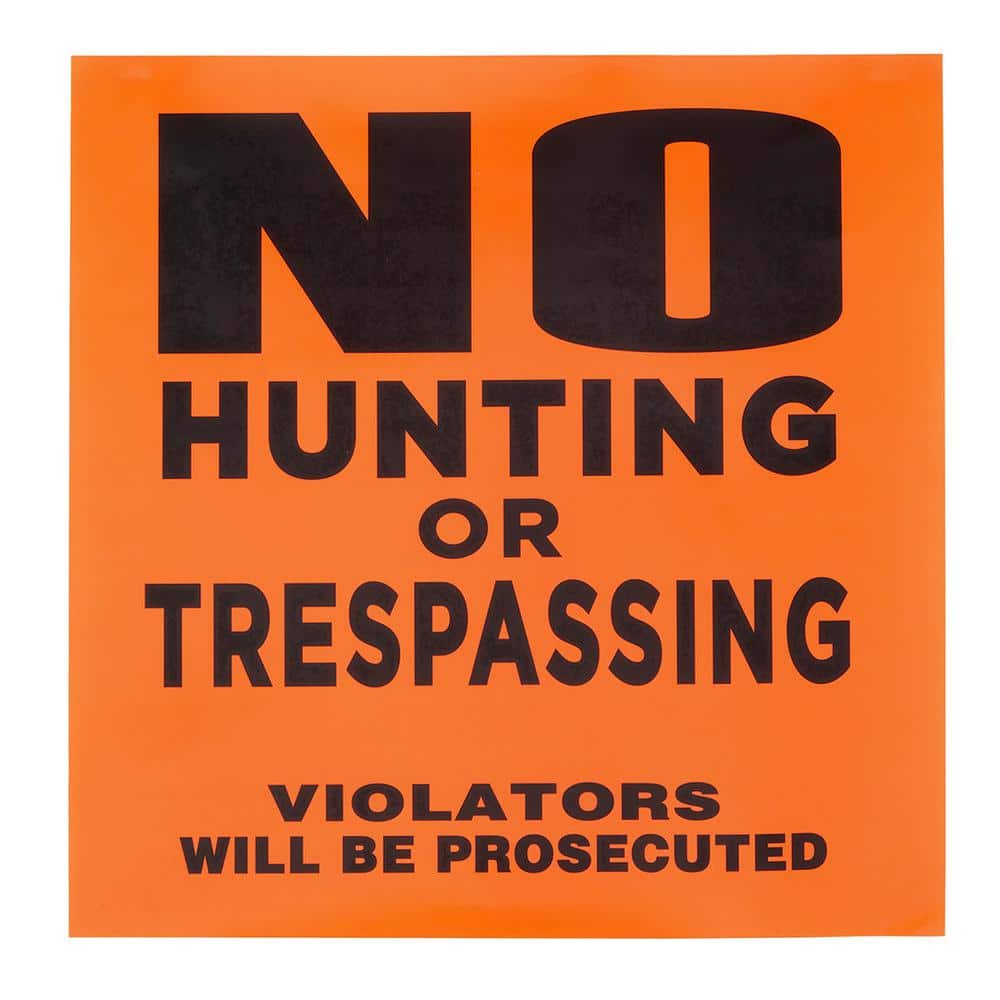 (25-Pack) 11 in. x 11 in. Plastic No Hunting or No Trespassing Sign - Hercitys