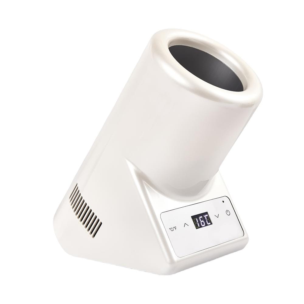 110V AC/12V DC Cellar Cooling Unit 5.3 in. Single Bottle Wine-Champagne-Water Chiller Thermo-Electric in White - Hercitys