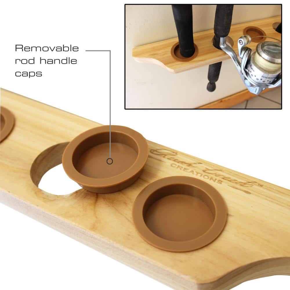 2-Piece 6 Fishing Rod Storage Wall Mount Rack Easy Installation - Hercitys