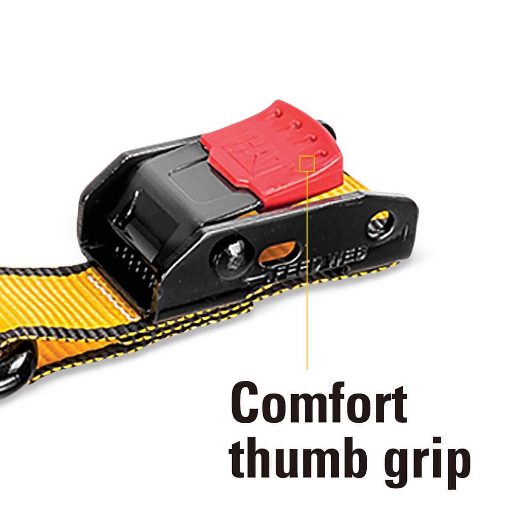 10 ft. x 1 in. Cambuckle Tie-Down Straps 400 lbs. (2-Pack) - Hercitys