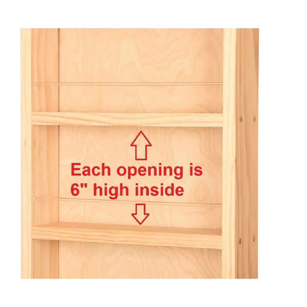 3.5 in. x 11 in. x 48 in. Malibu Unfinished Wood Spice Rack - Hercitys