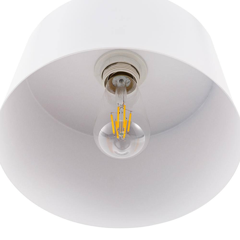 5 In. 1-Light Matte White Semi-Flush Mount for Hallway, E26 Base, No Bulbs Included (2-Pack) - Hercitys