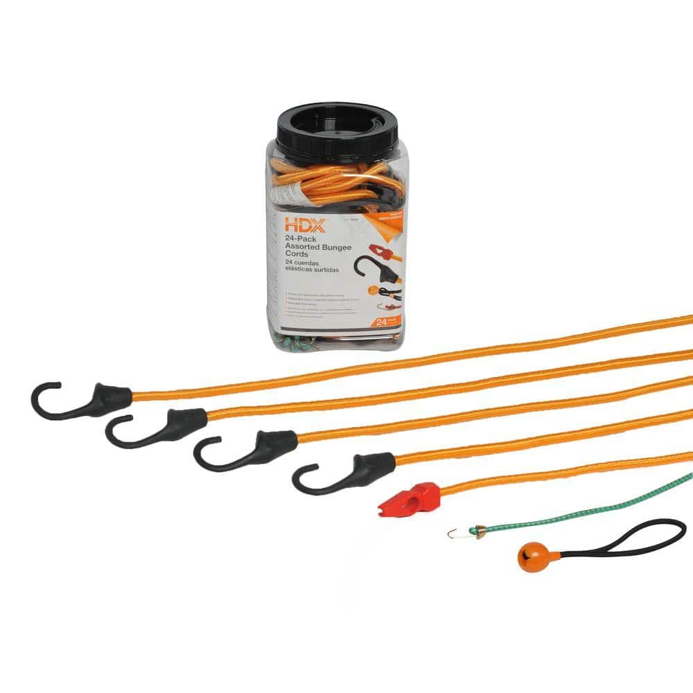 24-Piece Superstrong Bungee Cord Assortment - Hercitys