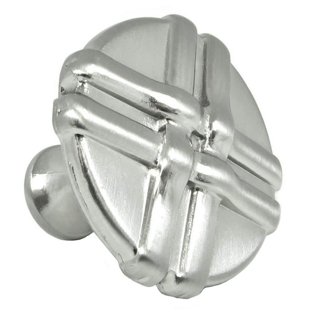 1-3/8 in. Satin Nickel Weave Cabinet Knob (10-Pack) - Hercitys
