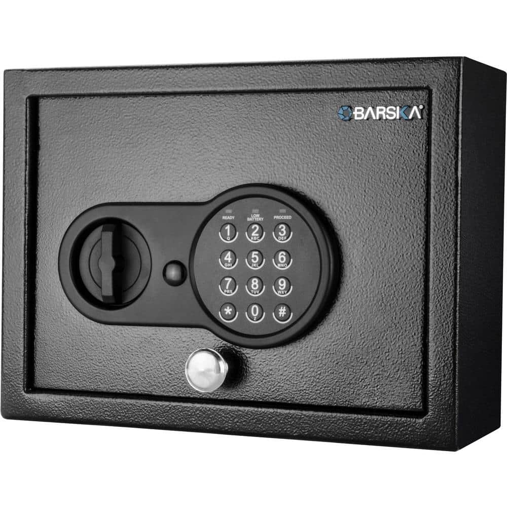 0.15 cu. ft. Steel Top Opening Safe with Keypad, Black - Hercitys