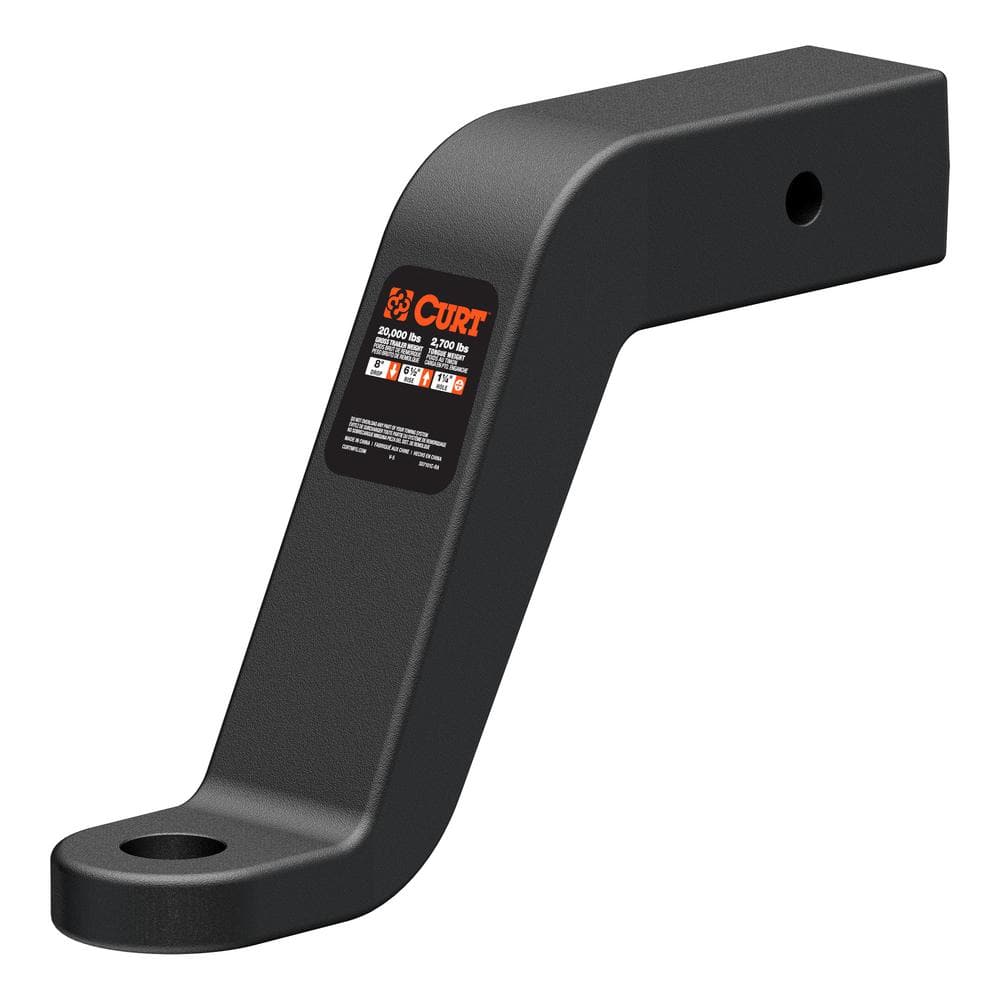 20,000 lbs. 8 in. Drop Commercial Duty Forged Trailer Hitch Ball Mount Draw Bar (2-1/2 in. Shank) - Hercitys