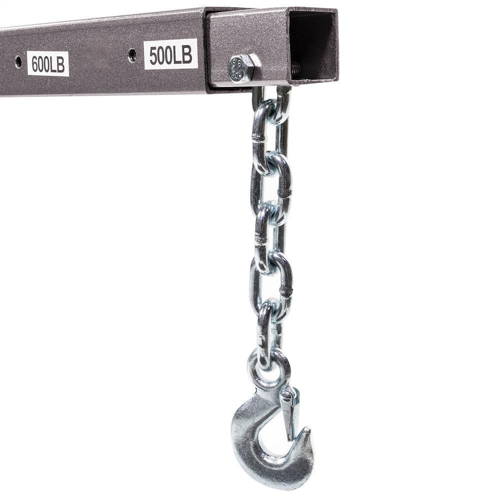 1100 lbs. Capacity 59.5 lbs. Hitch Class I Hitch Mounted Crane Hydraulic Lift Hoist - Hercitys