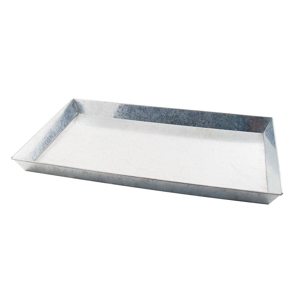 28 in. L Grey Steel Ash Pan for Large Basket Grate - Hercitys