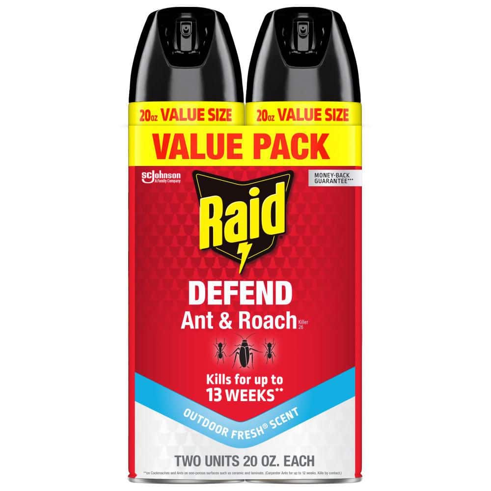 20 oz. Defend Ant and Roach Killer, Indoor Insecticide, Residual Killing Power, Outdoor Fresh Scent, 2-Ct Insect Killer - Hercitys