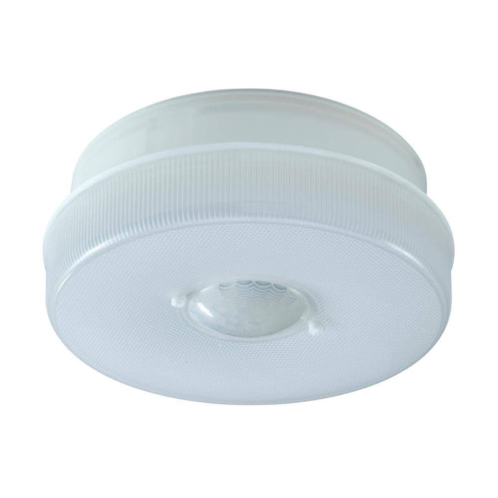 360-Degree White Motion Activated Battery Powered Indoor/Outdoor 1-Head Dusk to Dawn LED Ceiling Light 1150 Lumen - Hercitys