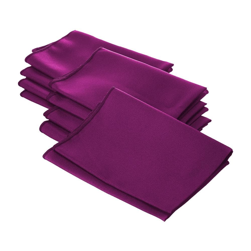 18 in. x 18 in. Magenta Polyester Poplin Napkin (10-Pack) - Hercitys