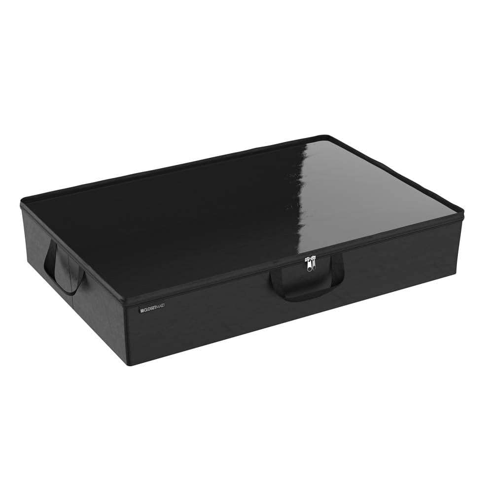 30 in. W x 5.55 in. H x 19.92 in. D Under Bed Storage Bag in Charcoal Black - Hercitys