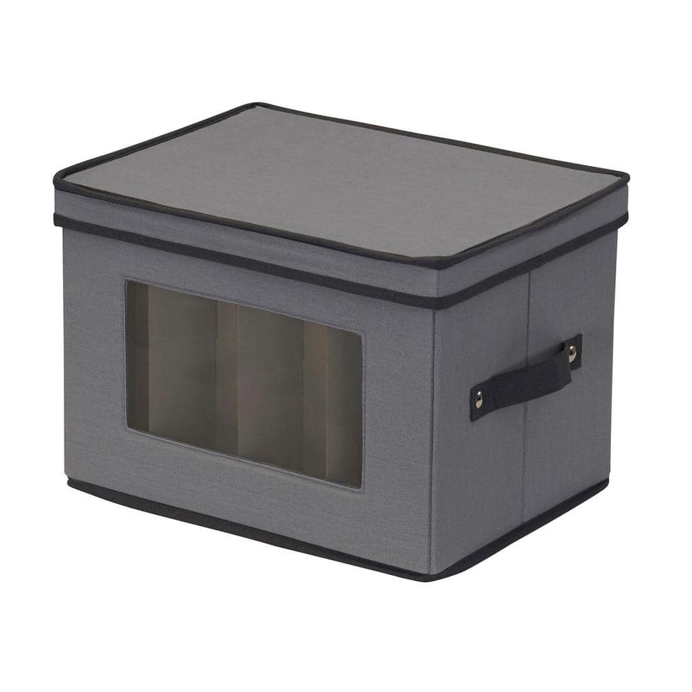 .8 Gal. Champagne Flute Storage Box in Gray - Hercitys